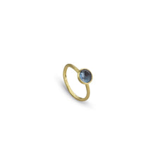 Carica l&#39;immagine nel visualizzatore di Gallery, 18K JAIPUR YELLOW GOLD AND LONDON BLUE TOPAZ STACKABLE RING AB471 TPL01 Y 02