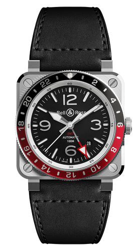 NEW BR 03-93 GMT BR0393-BL-ST/SCA 42MM