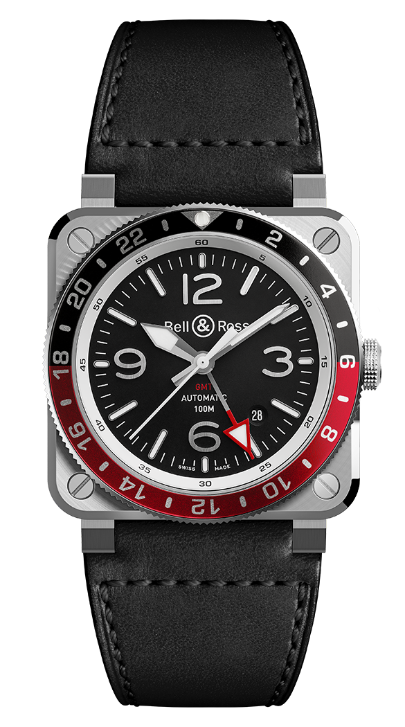 NEW BR 03-93 GMT BR0393-BL-ST/SCA 42MM