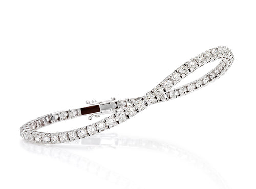 BRACCIALE TENNIS ORO BIANCO ICON CT. 0,95