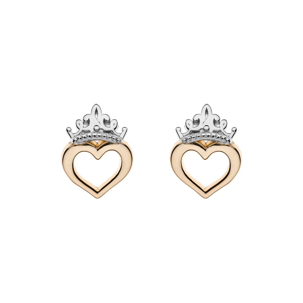 DISNEY ORECCHINI CUORE E CORONA IN ORO E400890L