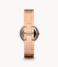 Carica l&#39;immagine nel visualizzatore di Gallery, FOSSIL OROLOGIO IN ACCIAIO INOSSIDABILE ROSATO VIRGINIA ES3284
