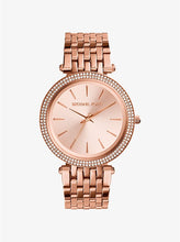 Carica l&#39;immagine nel visualizzatore di Gallery, MICHAEL KORS OROLOGIO DARCI PAVE&#39; TONALITA&#39; ORO ROSA MK3192