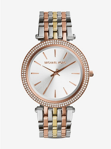 MICHAEL KORS OROLOGIO DARCI BICOLORE CON PAVE' MK3203