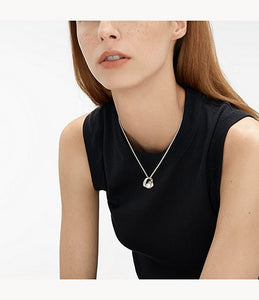 Skagen Agnethe Pearl Silver-Tone Pendant Necklace SKJ0749040