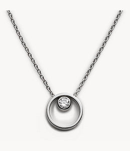 Skagen Elin Crystal Circle Necklace SKJ0833040
