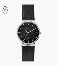 Carica l&#39;immagine nel visualizzatore di Gallery, Skagen Ancher Black Leather Watch SKW6104