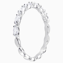 Carica l&#39;immagine nel visualizzatore di Gallery, SWAROVSKI ANELLO VITTORE MARQUISE, BIANCO, PLACCATO RODIO (52M)
