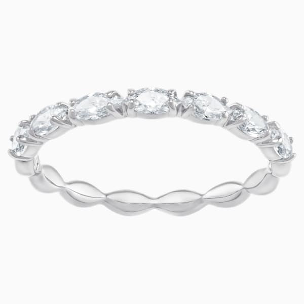 SWAROVSKI ANELLO VITTORE MARQUISE, BIANCO, PLACCATO RODIO (52M)