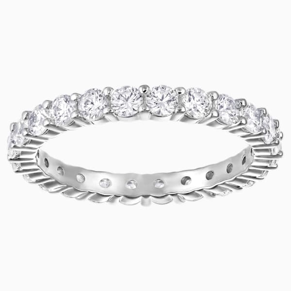 SWAROVSKI ANELLO VITTORE XL, BIANCO, PLACCATURA RODIO (52M)
