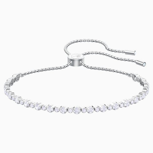 SWAROWSKI BRACCIALETTO SUBTLE, BIANCO, PLACCATURA RODIO