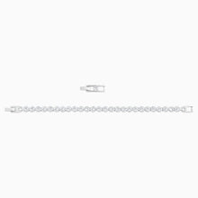 Carica l&#39;immagine nel visualizzatore di Gallery, BRACCIALETTO TENNIS, BIANCO, PLACCATO RODIO