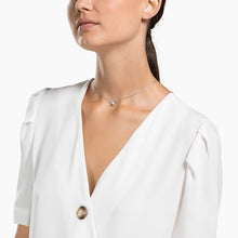 Carica l&#39;immagine nel visualizzatore di Gallery, COLLANA ATTRACT ROUND, BIANCO, PLACCATURA RODIO