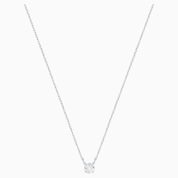 COLLANA ATTRACT ROUND, BIANCO, PLACCATURA RODIO