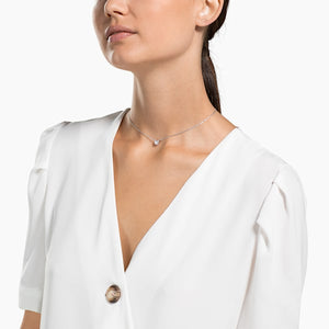 COLLANA ATTRACT ROUND, BIANCO, PLACCATURA RODIO