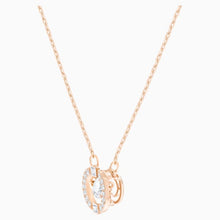 Carica l&#39;immagine nel visualizzatore di Gallery, SWAROVSKI COLLANA SWAROVSKI SPARKLING DANCE ROUND, BIANCO, PLACCATO ORO ROSA