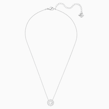 Carica l&#39;immagine nel visualizzatore di Gallery, COLLANA SWAROVSKI SPARKLING DANCE ROUND, BIANCO, PLACCATURA RODIO