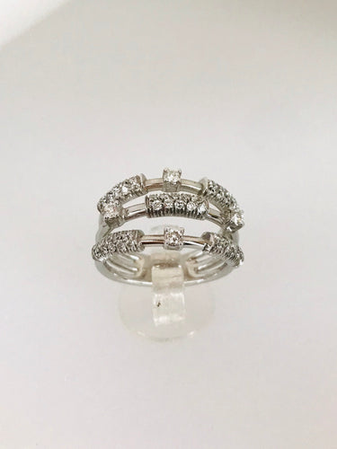 SALVINI - ANELLO FANTASIA DIAMANTI ORO BIANCO