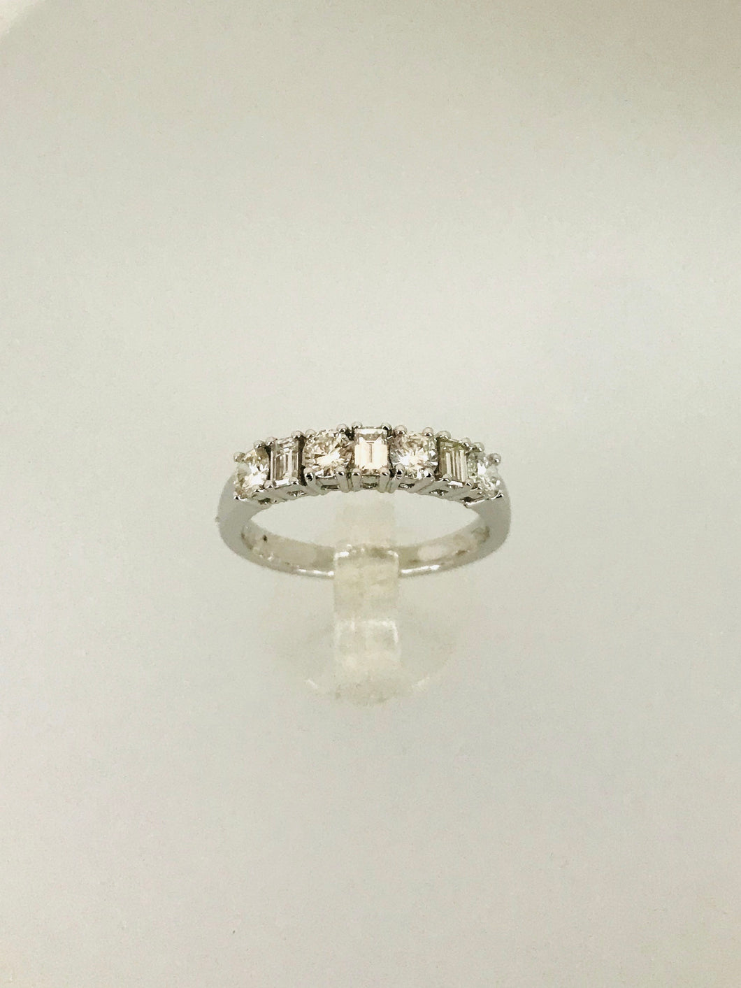 ANELLO VERETTA DIAMANTI ORO BIANCO