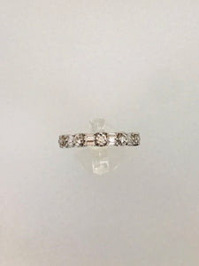 ANELLO VERETTA DIAMANTI ORO BIANCO