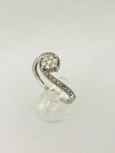 Carica l&#39;immagine nel visualizzatore di Gallery, ANELLO FANTASIA DIAMANTI ORO BIANCO