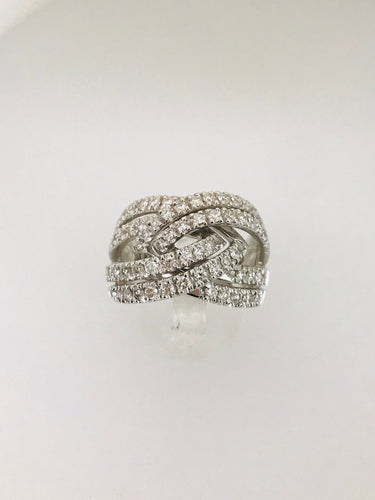 ANELLO FANTASIA DIAMANTI ORO BIANCO