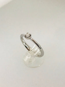ANELLO SOLITARIO DIAMANTE ORO BIANCO