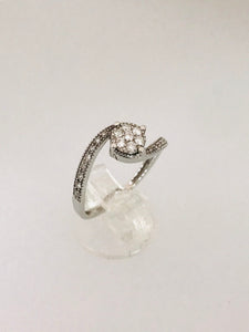 ANELLO FANTASIA DIAMANTI ORO BIANCO