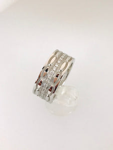 ANELLO FASCIA DIAMANTIORO BIANCO