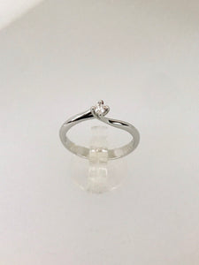 ANELLO SOLITARIO DIAMANTE ORO BIANCO