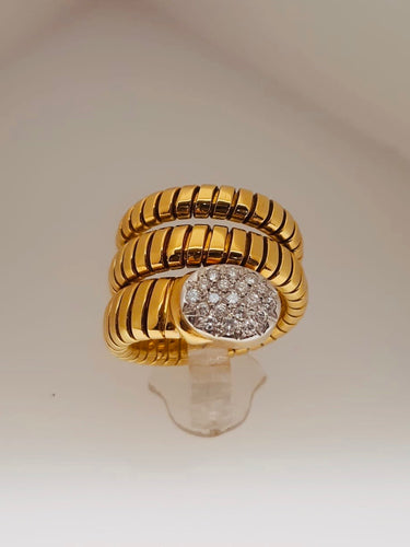 ANELLO SERPENTE DIAMANTI ORO GIALLO