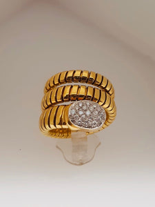 ANELLO SERPENTE DIAMANTI ORO GIALLO