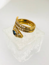 Carica l&#39;immagine nel visualizzatore di Gallery, ANELLO FANTASIA DIAMANTI ZAFFIRO ORO GIALLO