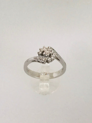 ANELLO FANTASIA DIAMANTI  ORO BIANCO