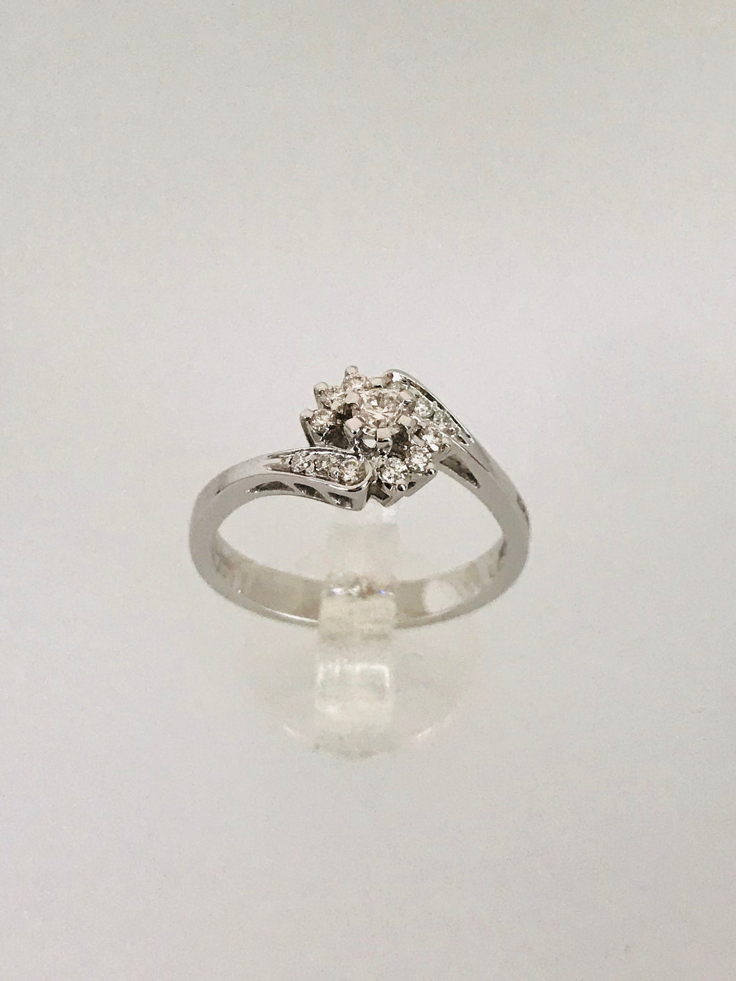 ANELLO FANTASIA DIAMANTI  ORO BIANCO