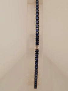 BRACCIALE TENNIS ZAFFIRI ORO BIANCO