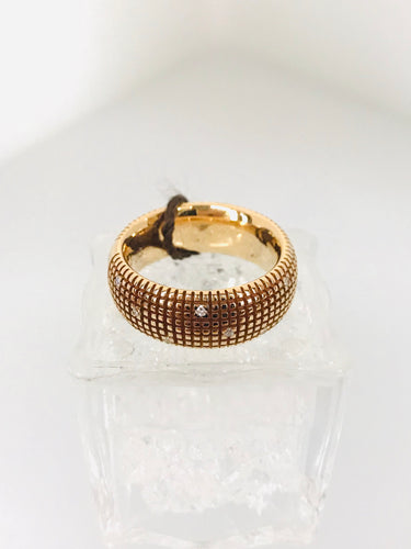 ANELLO FASCIA DIAMANTI ORO ROSA