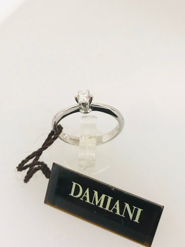ANELLO SOLITARIO DAMIANI DIAMANTE ORO BIANCO