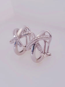 ORECCHINI FANTASIA DIAMANTI ORO BIANCO