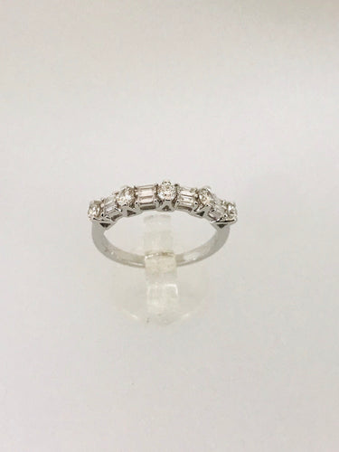ANELLO VERETTA DIAMANTI ORO BIANCO