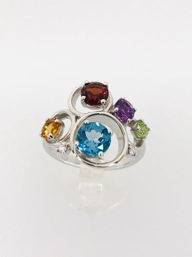 ANELLO FANTASIA ORO BIANCO