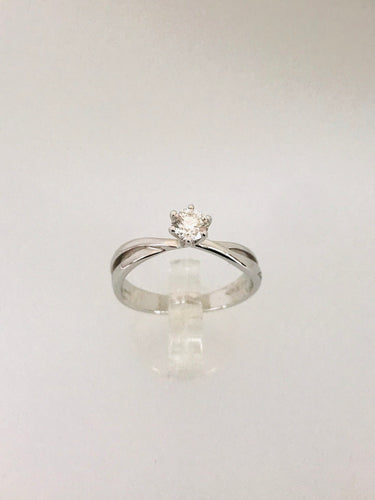 SALVINI - ANELLO SOLITARIO DIAMANTE ORO BIANCO