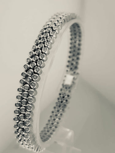 BRACCIALE TENNIS DIAMANTI ORO BIANCO
