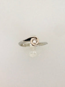 ANELLO SOLITARIO DIAMANTE ORO BIANCO