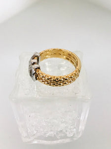 ANELLO FANTASIA DIAMANTI ORO ROSA