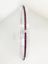 Carica l&#39;immagine nel visualizzatore di Gallery, BRACCIALE TENNIS RUBINI E DIAMANTI FA538