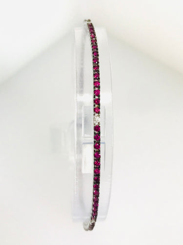 BRACCIALE TENNIS RUBINI E DIAMANTI FA538