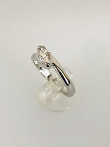 ANELLO SOLITARIO DIAMANTI ORO BIANCO