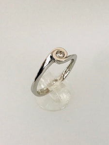 ANELLO SOLITARIO DIAMANTE ORO BIANCO