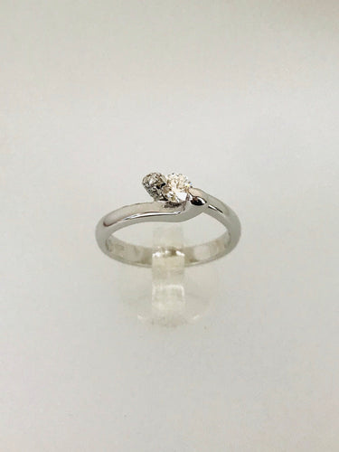 ANELLO SOLITARIO DIAMANTI ORO BIANCO